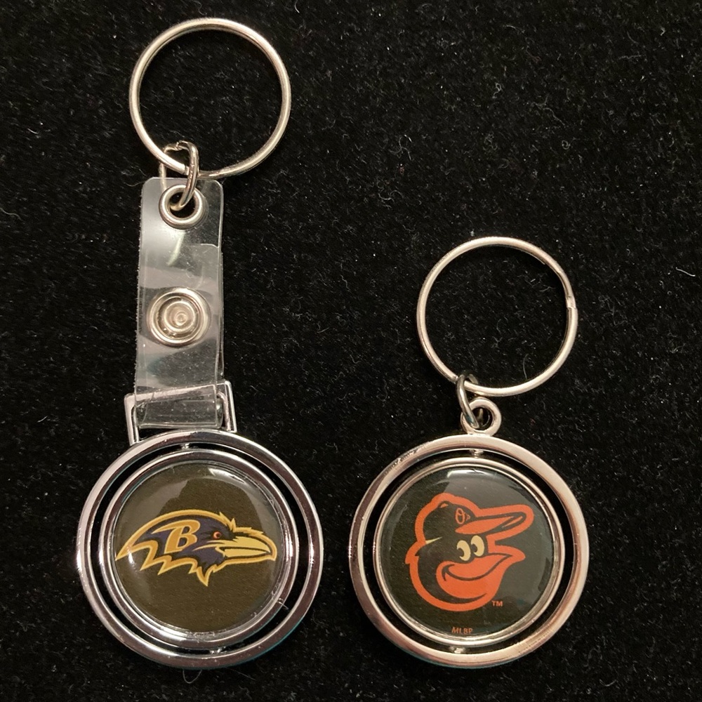 Baltimore Orioles and Ravens Spinner Key Chains